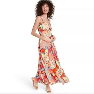 ALEXIS X Target Mixed Floral Ruffle Maxi Dress